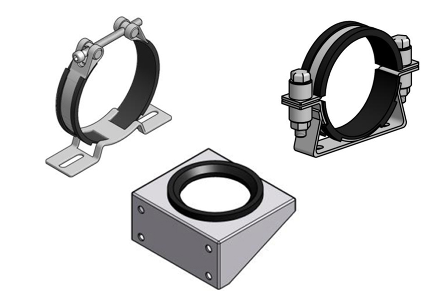 Clamps and Brackets for Hydraulic Accumulators