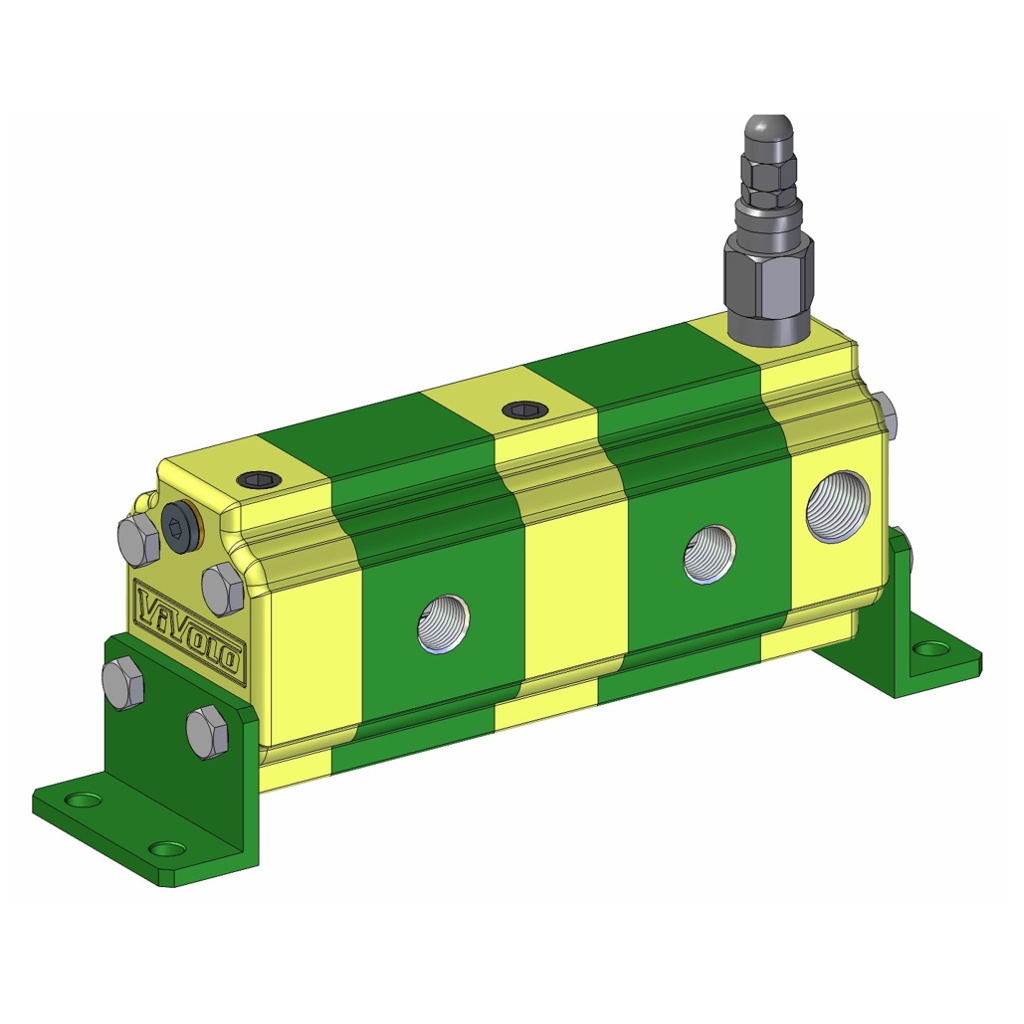 Hydraulic Gear Flow Divider - Gr. 1 / 0.91 – 9.88 cm3/rev - RV-1S – FLOW DIVIDERS WITH SINGLE PHASE CORRECTION VALVE