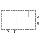 ES3D38PL - Subplate with Ports A-B on Side 3/8, P-T on Back 3/8